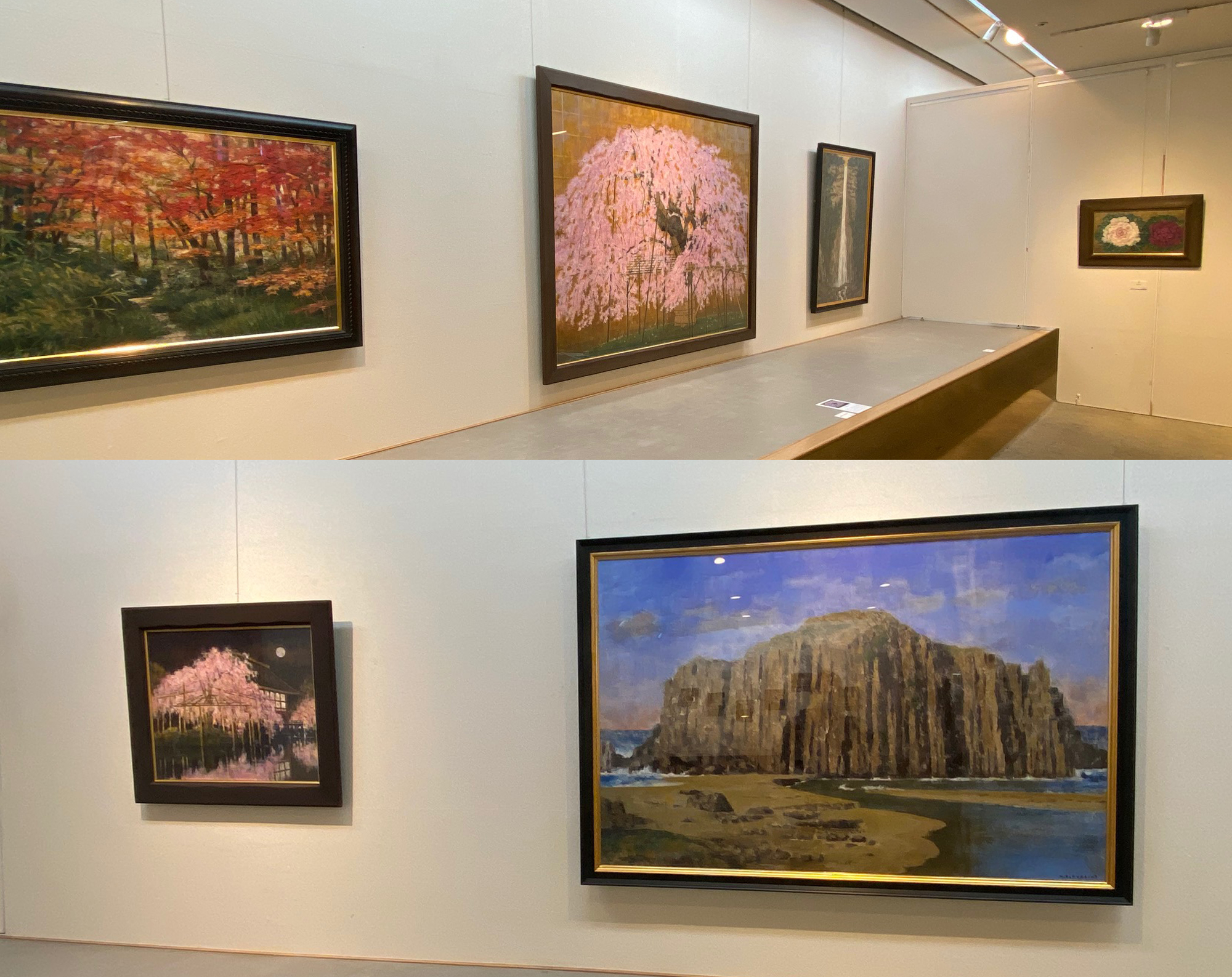2021.04.09｜福島一二三先生の個展｜高島屋京都店福島一二三先生の個展です。<br>弊社とヤマモト様の額です。<br>ヤマモト様の額の絶妙な仕上がりはなかなか追いつけないところです。